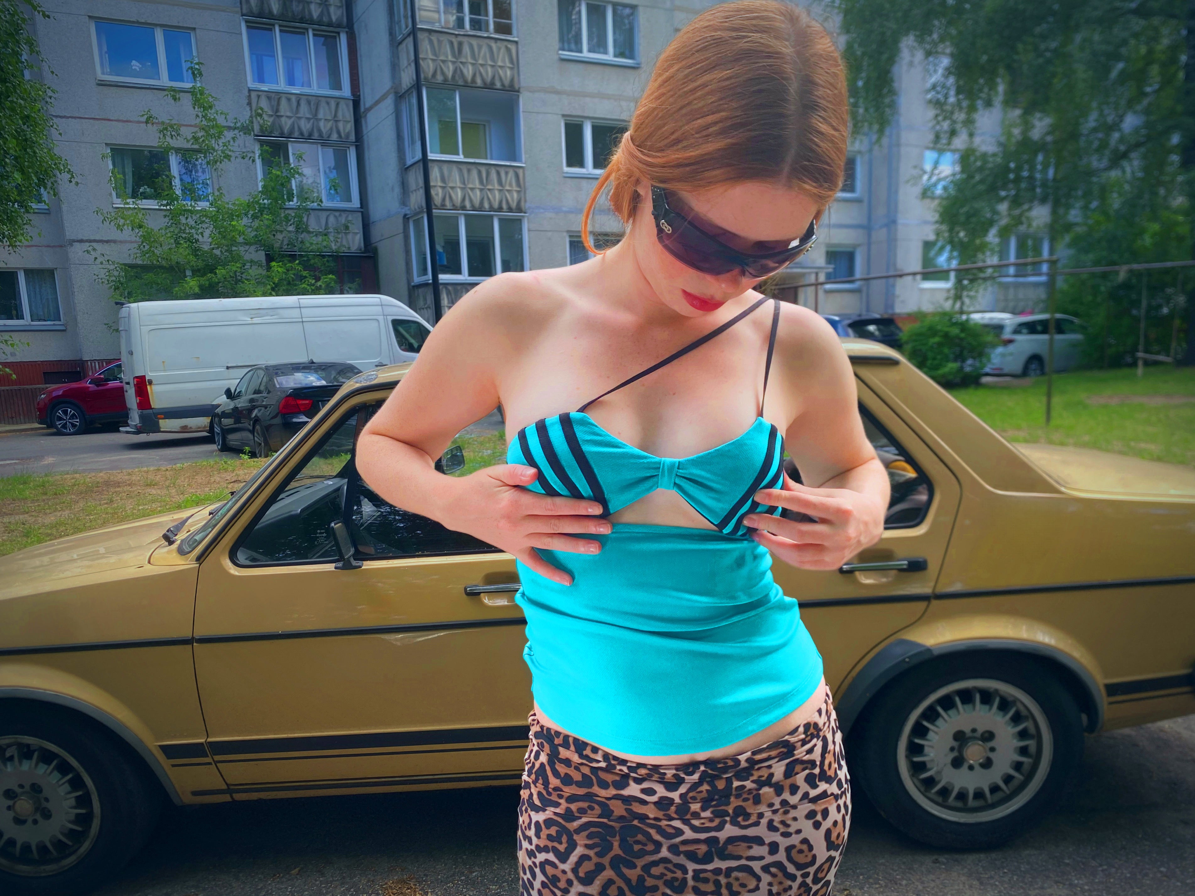 Aqua/blue top
