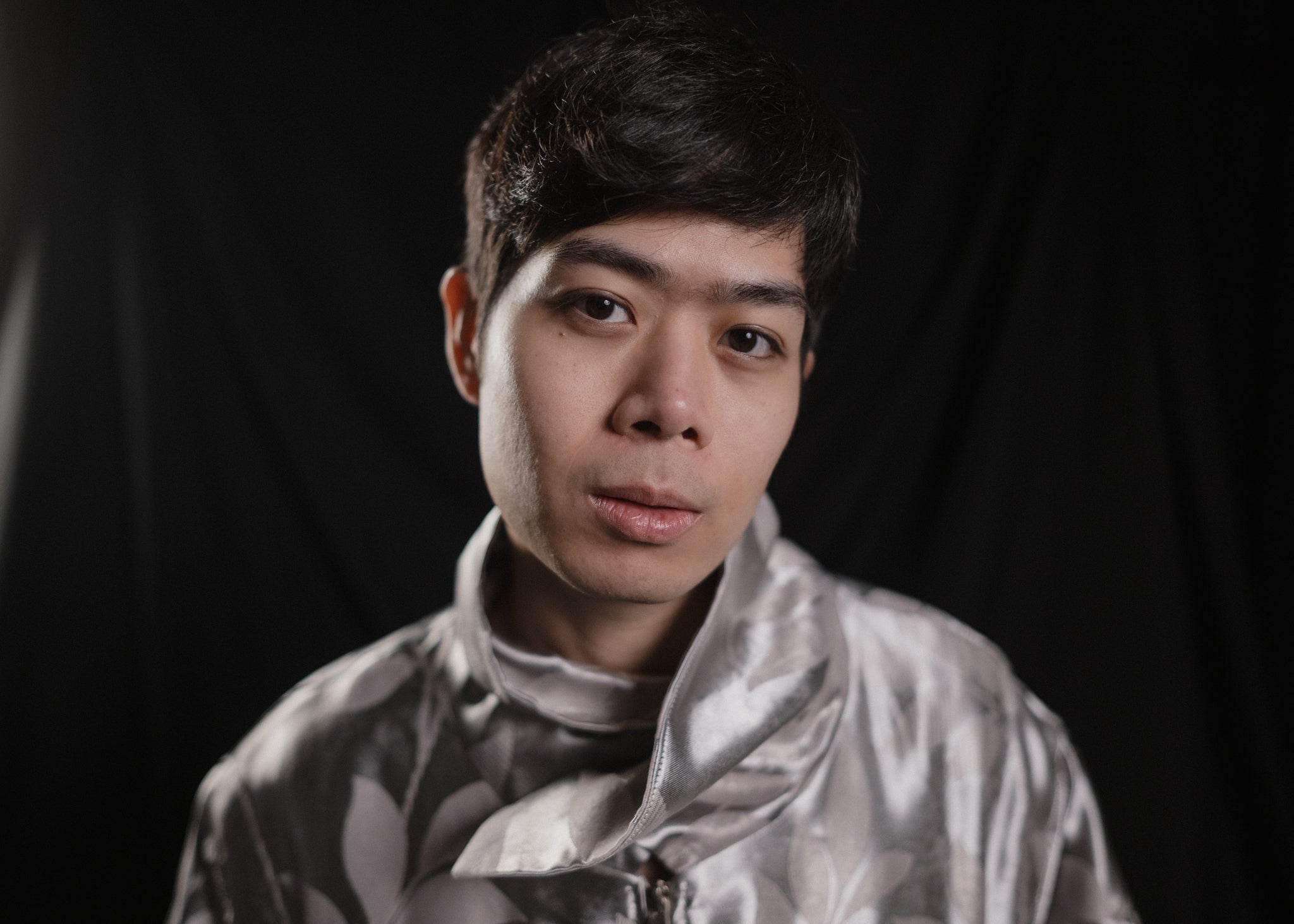 Silver unisex bomber jacket