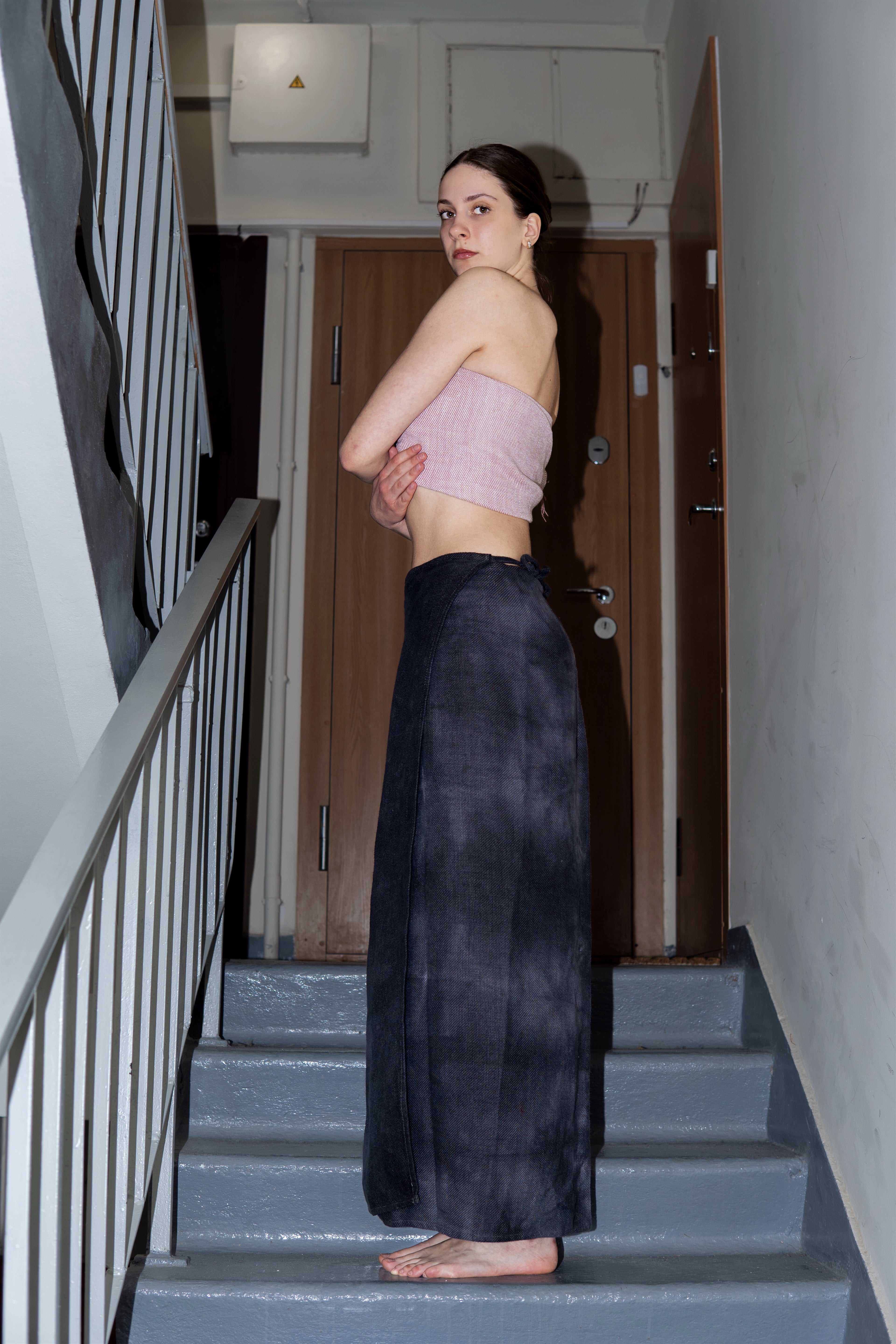 Winter linen skirt