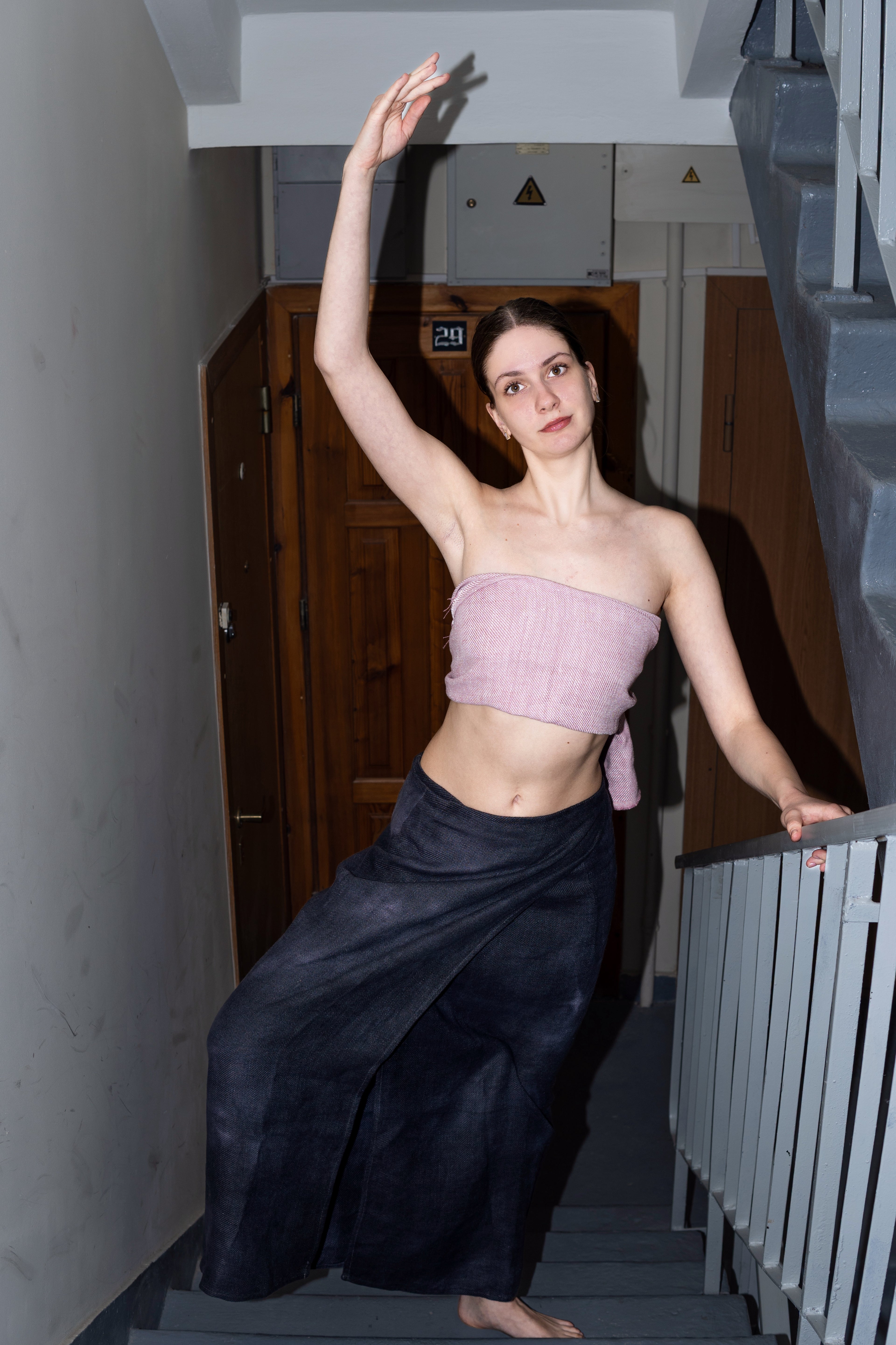 Winter linen skirt