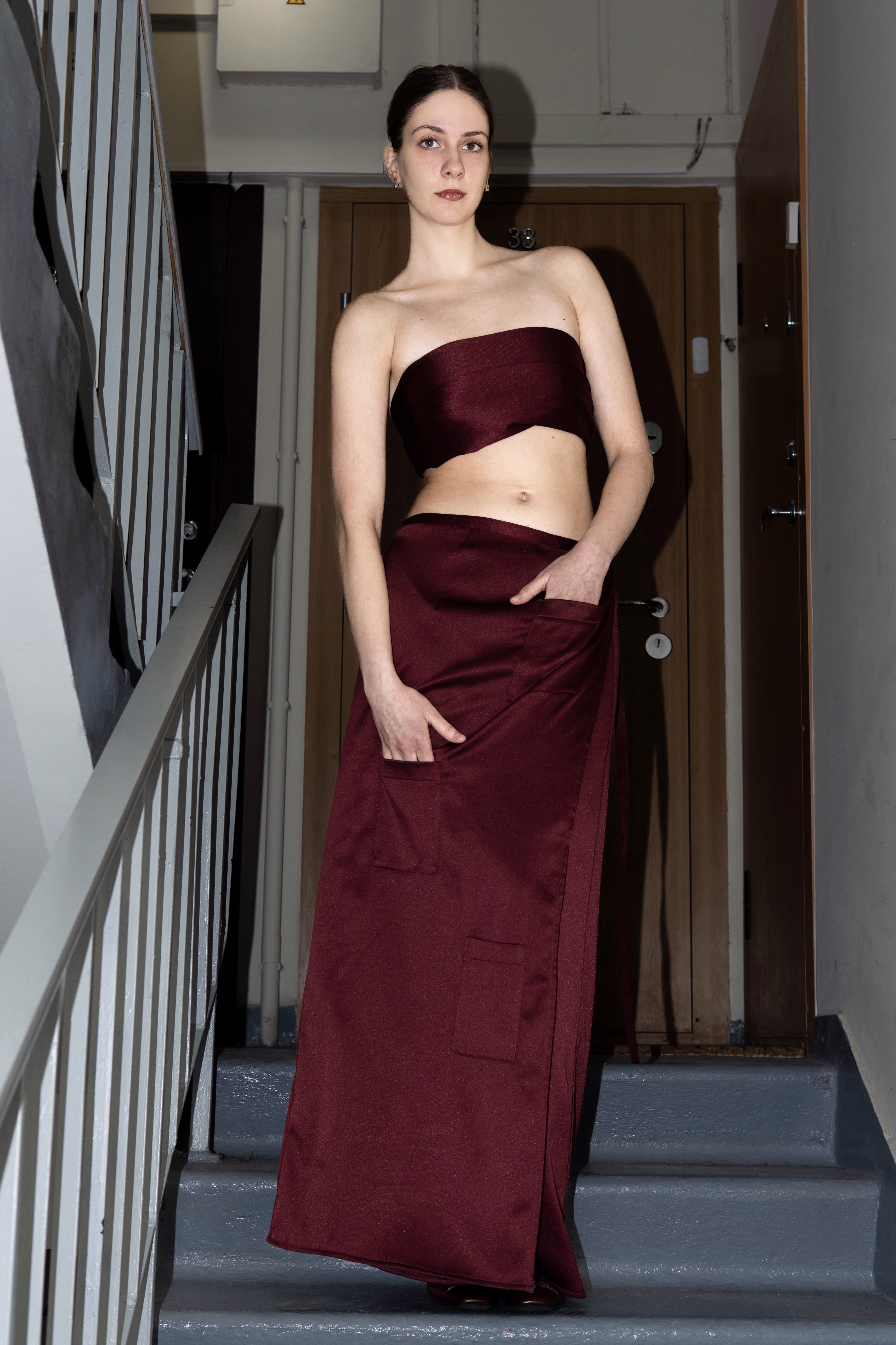 Maxi tie on skirt.